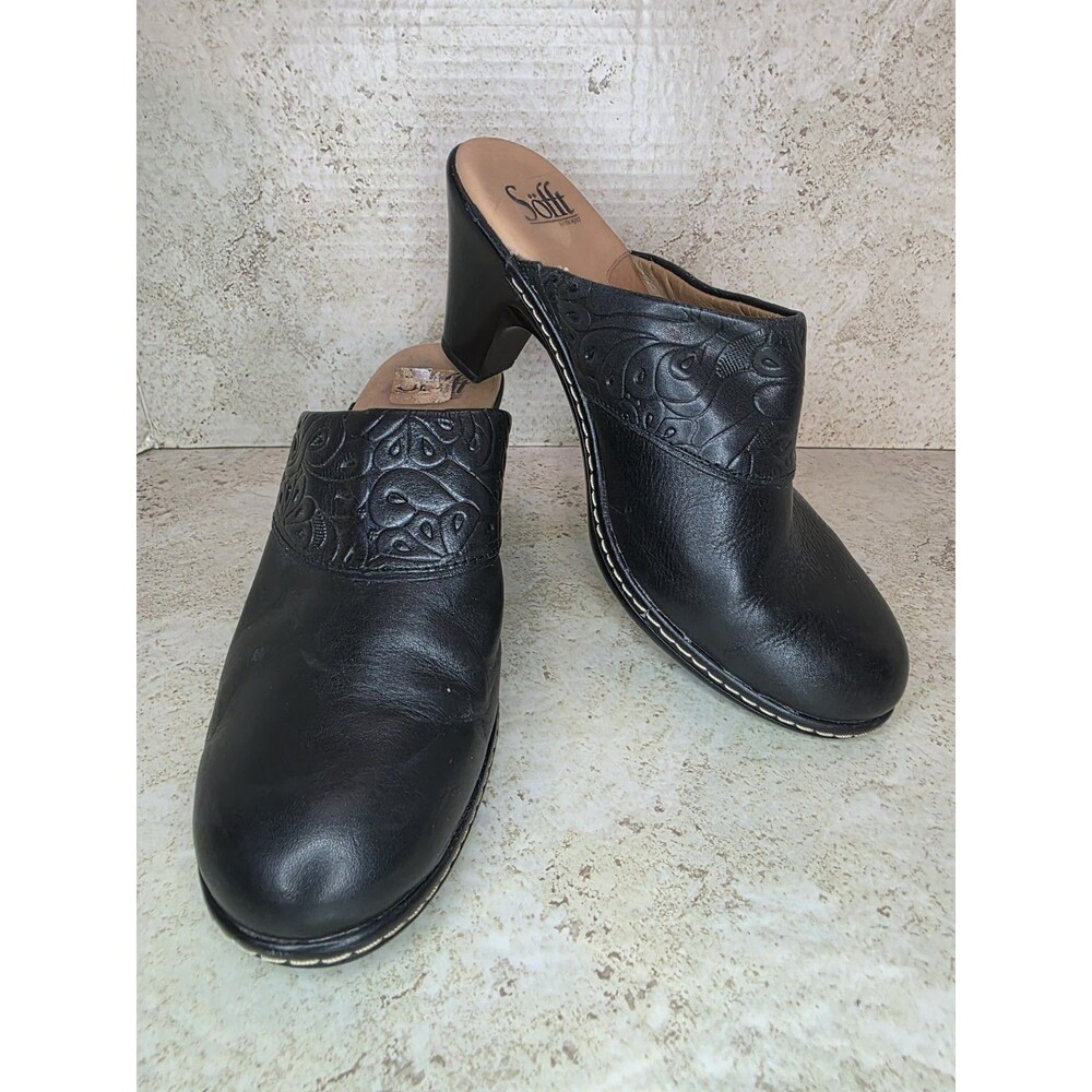 Sofft Minimalist Heeled Business Career Mules Women Sz 7.5M Comfort Casual Shoes